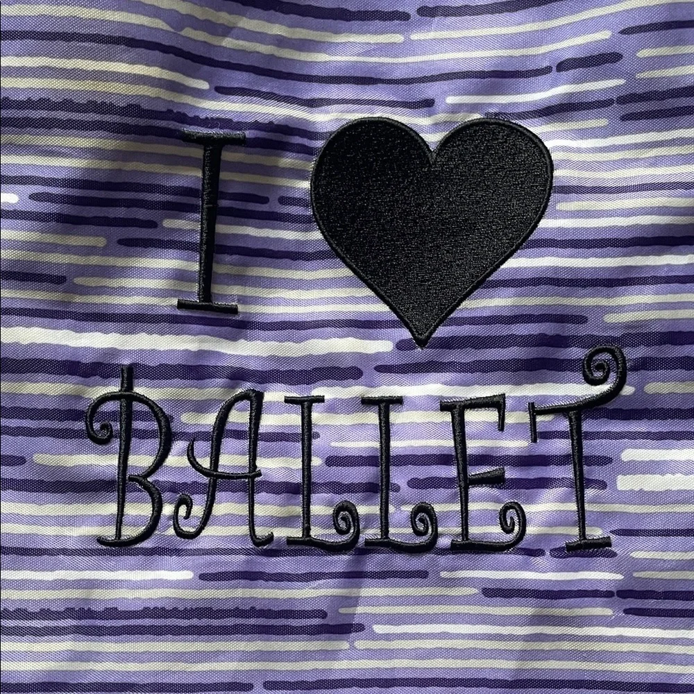Purple Ballet Drawstring Bag